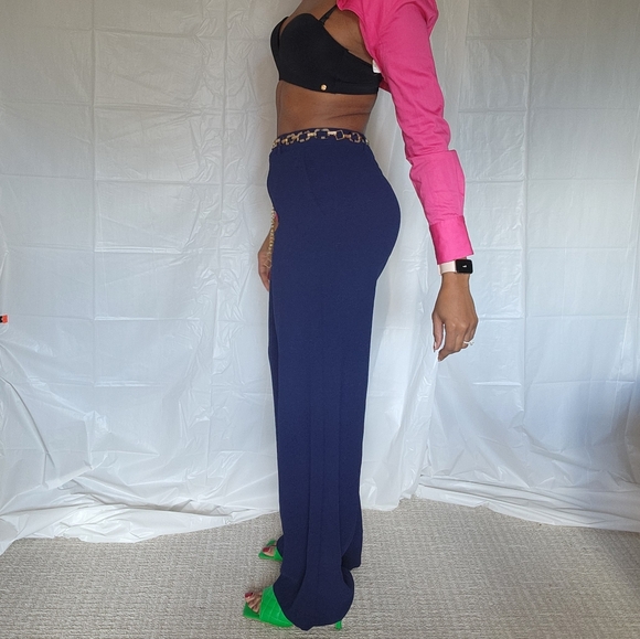 Forever 21 Contemporary Navy Wide-Leg Pants - Picture 5 of 14